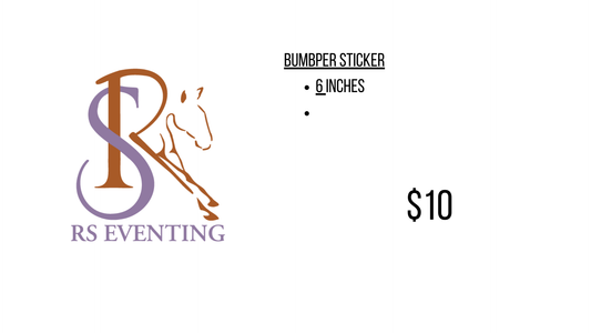 RS eventing bumper sticker