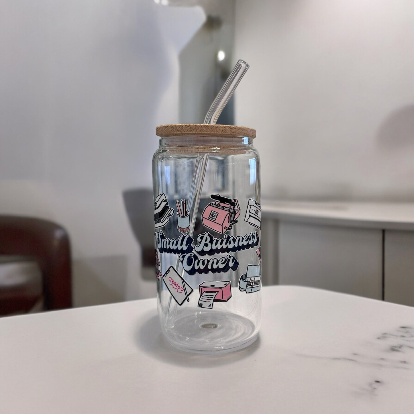 Small Business Owner 16oz Glass Can - Glass Beer Can