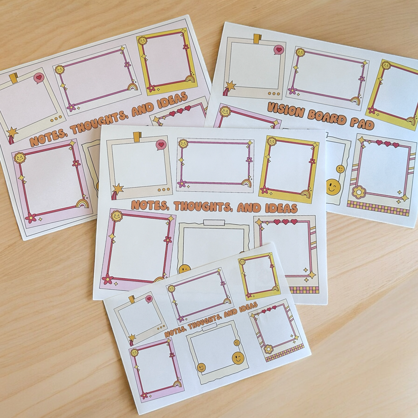 Notes, Thoughts, and Ideas Notepad - 2 sizes notepad Like having 5 sticky notes on one sheet!