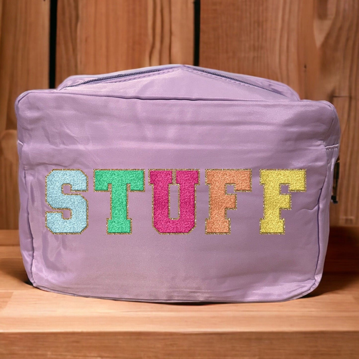 Stuff Large Makeup bag - Use for makeup, school supplies, clothes, craft items, & more! 11x8x5inches (Copy)