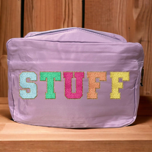 Stuff Large Makeup bag - Use for makeup, school supplies, clothes, craft items, & more! 11x8x5inches (Copy)