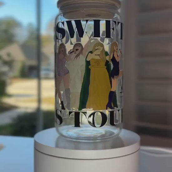 Taylor swift eras tour 16oz Glass Can - Glass Beer Can