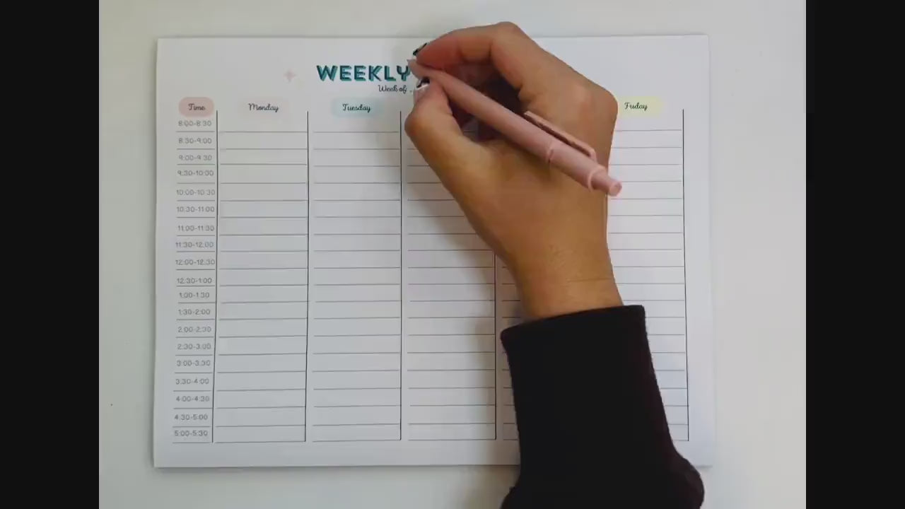 The Weekly Planner Pad - 8.5x11in notepad