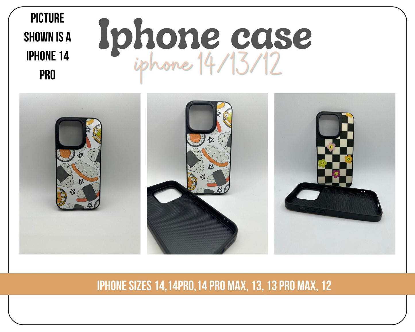 Iphone Cases - Iphone 12/13/14 pro and max. 50 different patterns. Iphone case. Holidays. Horses. Books. Retro. graduation. sports. sushi.