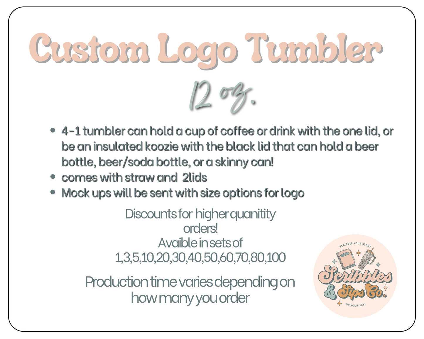 Custom Logo 4-1 Tumbler