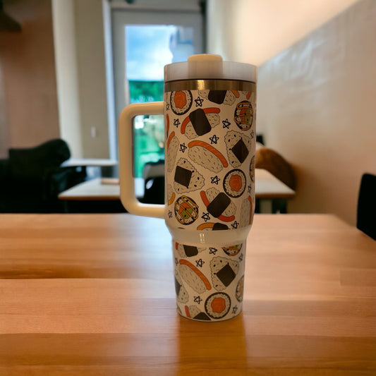 Sushi 40oz Tumbler - With handle and straw