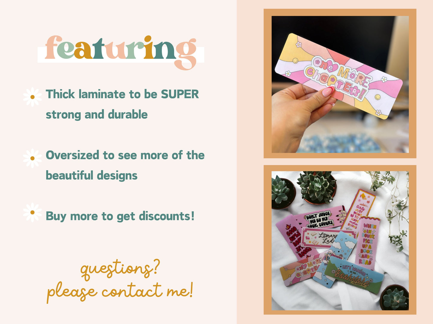 One more chapter Bookmark - Laminated Bookmark - Strong and durable bookmark - Oversized Bookmark - 7.5x2.75inches