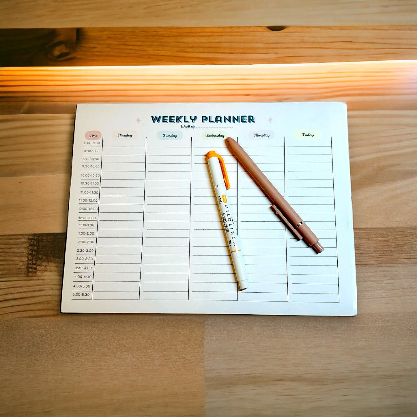 The Weekly Planner Pad - 8.5x11in notepad