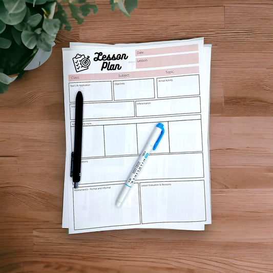 Lesson planning pad- 8.5x11in notepad