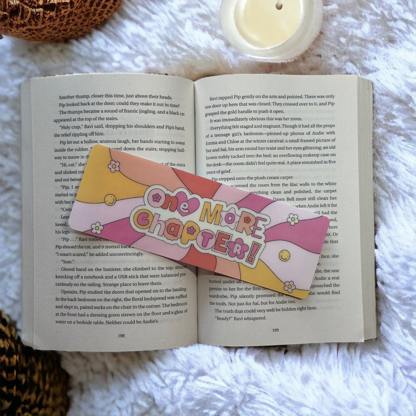 One more chapter Bookmark - Laminated Bookmark - Strong and durable bookmark - Oversized Bookmark - 7.5x2.75inches