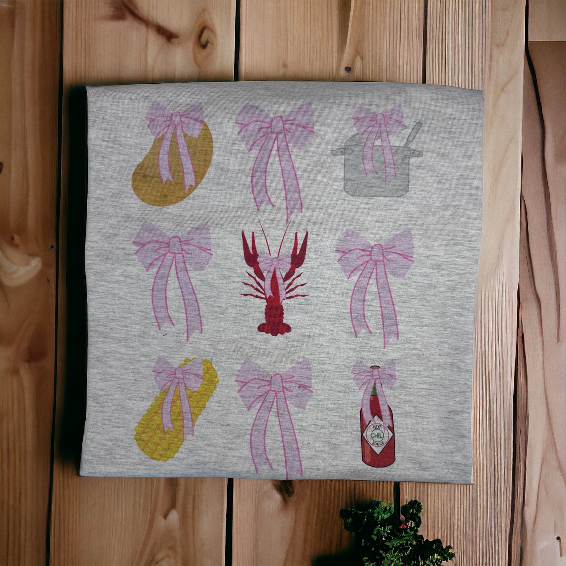 Crawfish and Bows T-shirt - Trending Now, Women's Graphic T-shirt, Louisiana T-shirt, era Cow T-shirt, Crawfish boil T-shirt