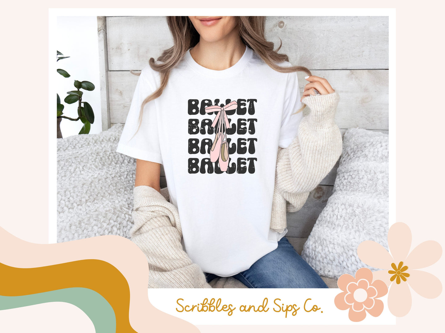 Vintage look Ballet T-shirt - Trending Right Now, Women's Graphic T-shirt, Sports T-Shirt, Retro T-shirt, Dance T-Shirt