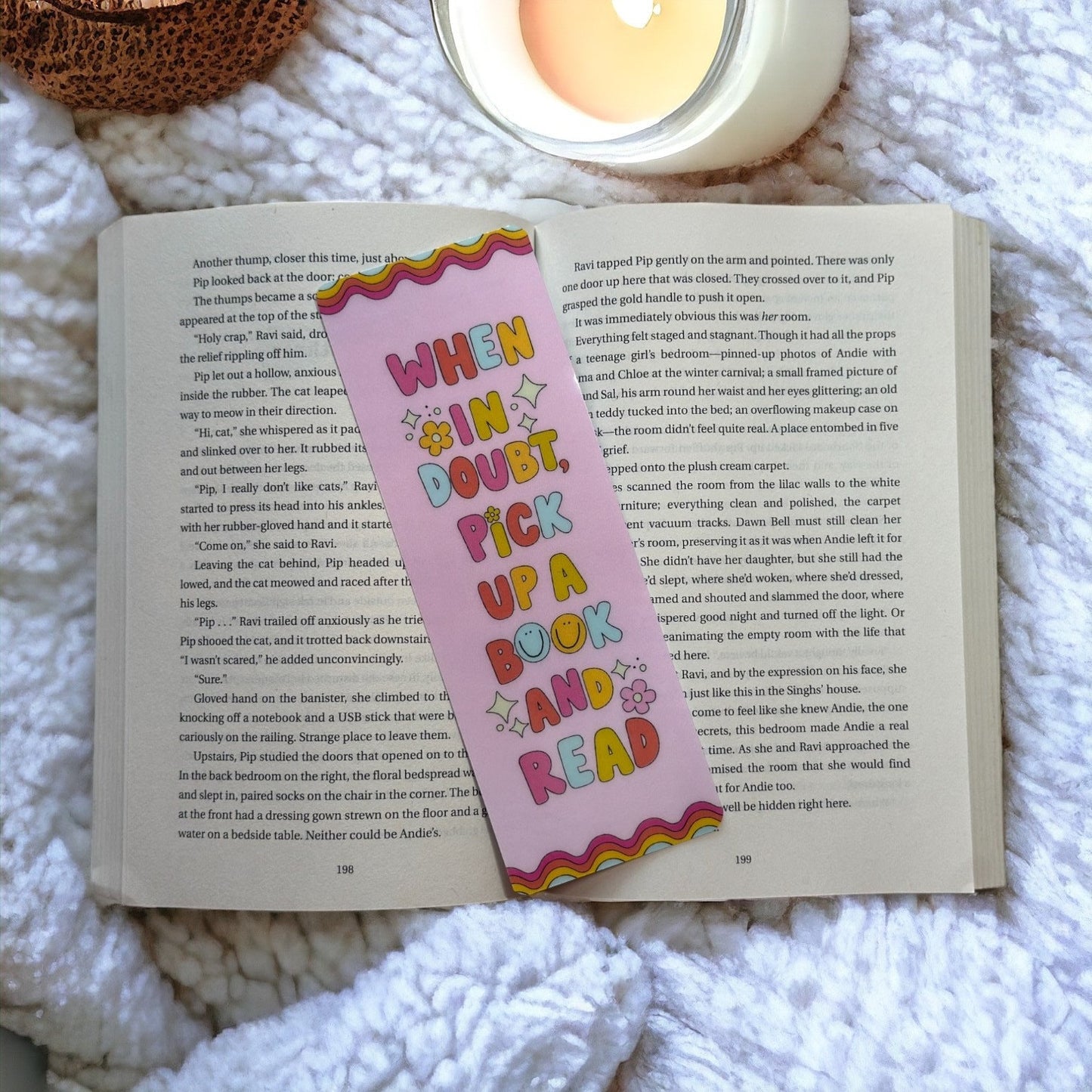 When in doubt Bookmark - Laminated Bookmark - Strong and durable bookmark - Oversized Bookmark - 7.5x2.75inches - Girly Bookmark