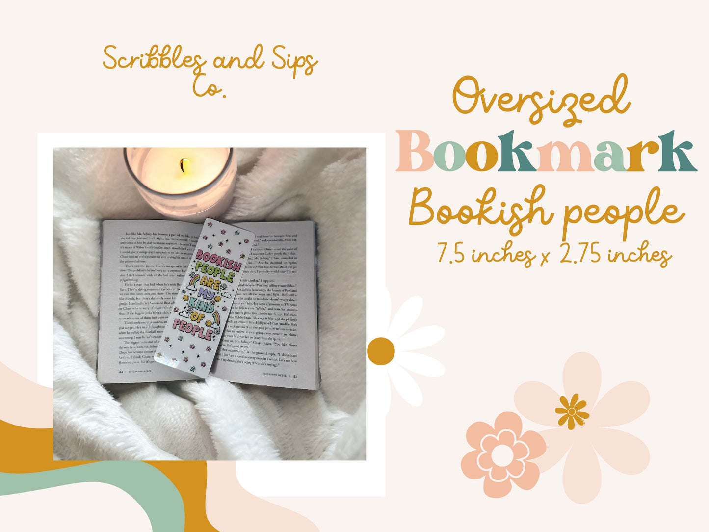 Bookish people Bookmark - Laminated Bookmark - Strong and durable bookmark - Oversized Bookmark - 7.5x2.75inches